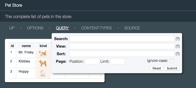 Query Menu Item