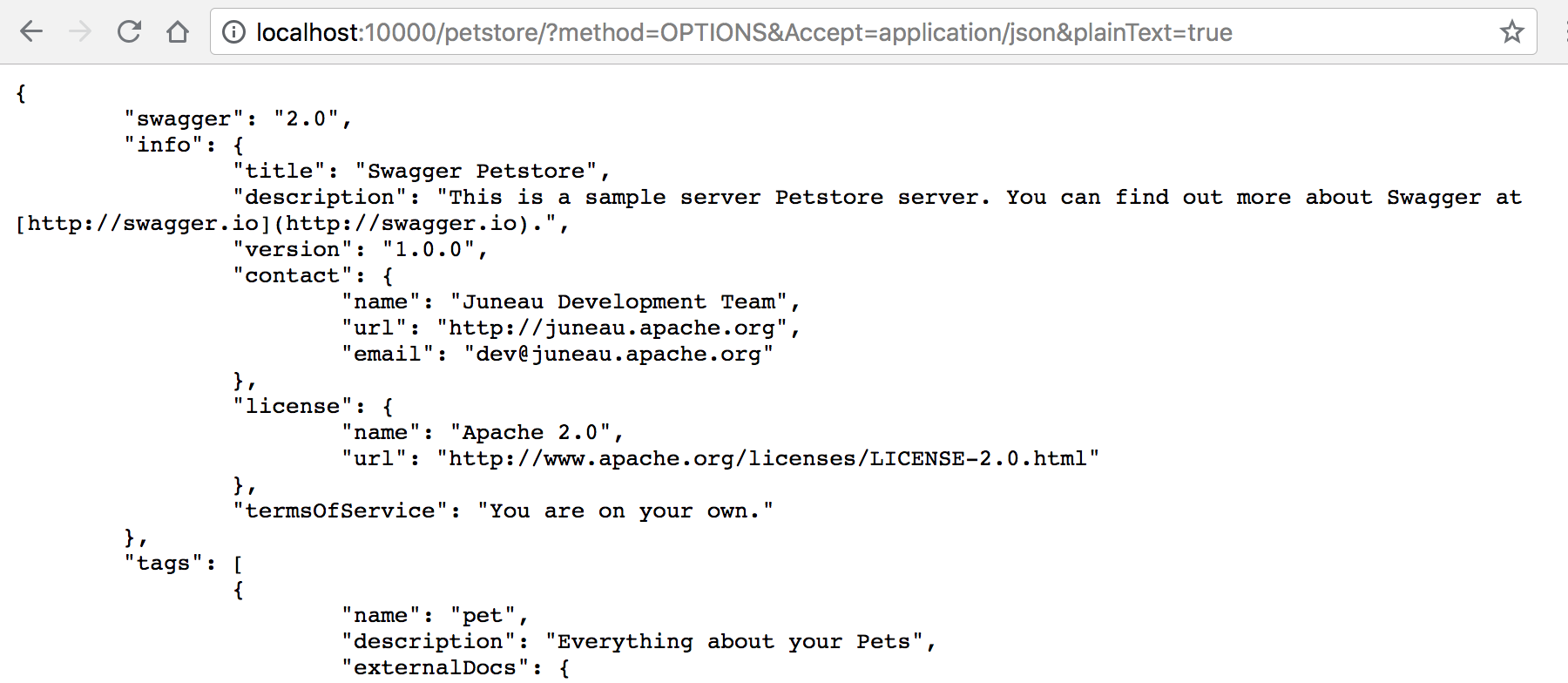 Swagger JSON