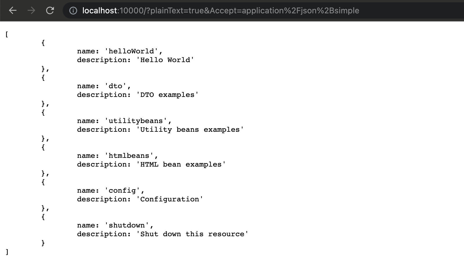 Root Resources JSON